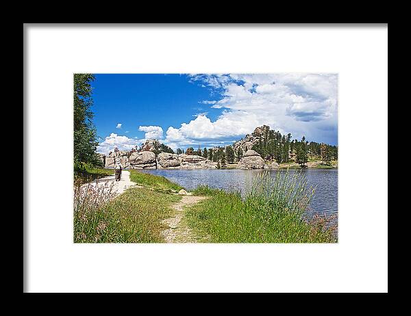 Sylvan Lake Trail In Custer State Park Framed Print featuring the photograph Sylvan Lake Trail in Custer State Park-South Dakota by Ruth Hager