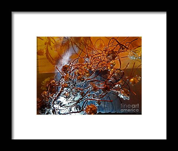 Synapses Framed Print featuring the digital art Synapses by Eva-Maria Di Bella
