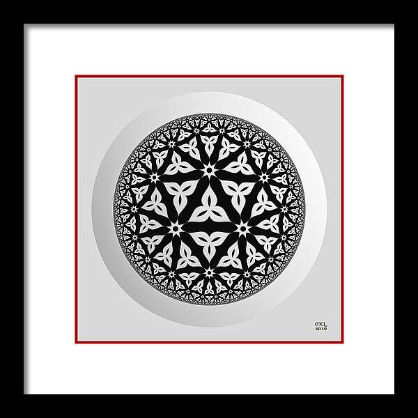 Abstract Framed Print featuring the digital art Syncretism by Manny Lorenzo