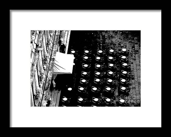  Framed Print featuring the photograph Tables for Many by Jacqueline M Lewis