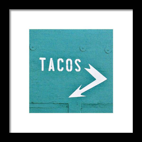 Taco Framed Print featuring the photograph Tacos by Art Block Collections