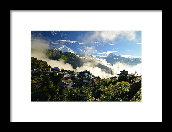 Himalayas Framed Print featuring the photograph Tadapani Sunrise by Aaron Bedell