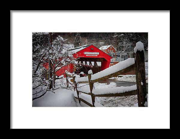 New England Covered Bridge Framed Print featuring the photograph Taftsville Covered Bridge by Jeff Folger
