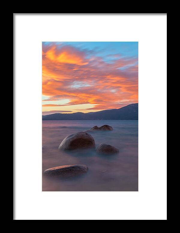 Landscape Framed Print featuring the photograph Tahoe Burning by Jonathan Nguyen