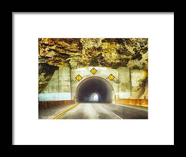  Framed Print featuring the photograph Tahoe Cave Rock Tunnel by Don Vine