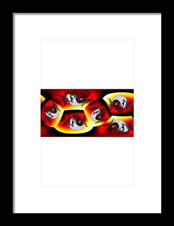 Black Framed Print featuring the digital art Tai Chi Project 2 by Teri Schuster