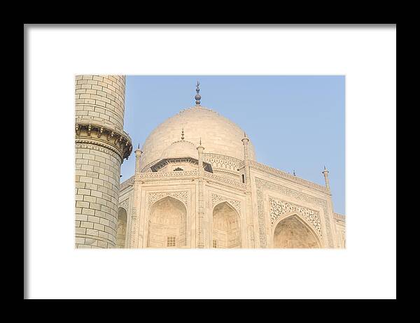 Monument Framed Print featuring the photograph Taj Mahal Close Up by Brandon Bourdages