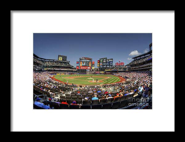 Citi Field Framed Print featuring the photograph Take Me Out To The Ballgame by Evelina Kremsdorf