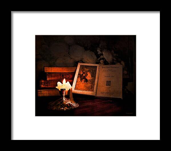 Vintage Still Life Framed Print featuring the photograph Tales From Shakespeare by Theresa Tahara