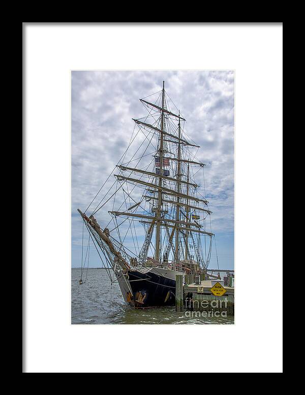 Tall Ship Gunilla From Sweeden Framed Print featuring the photograph Tall Ship Gunilla Vertical by Dale Powell