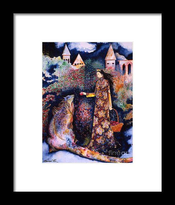 Exotic Framed Print featuring the painting Taming of the Dragon by Frances Ku