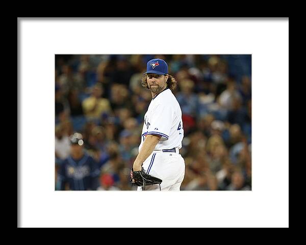 American League Baseball Framed Print featuring the photograph Tampa Bay Rays V Toronto Blue Jays by Tom Szczerbowski