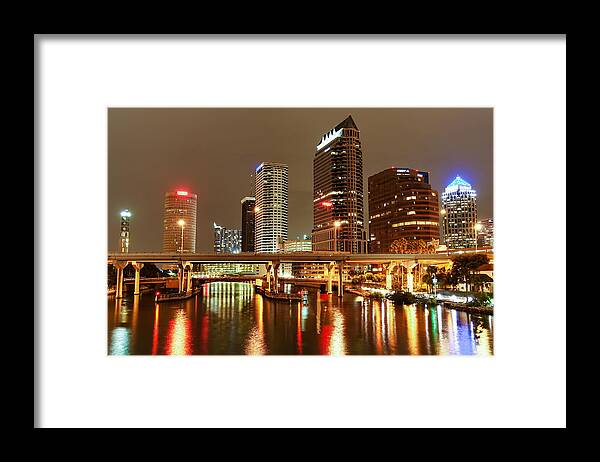 Florida Framed Print featuring the photograph Tampa Skyline by Stefan Mazzola