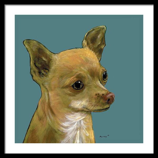 Chihuahua Framed Print featuring the painting Tan Chihuahua by Dale Moses