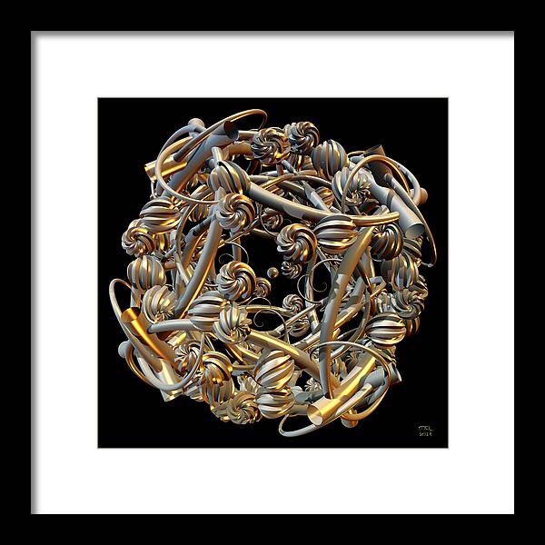 Abstract Framed Print featuring the digital art Tangle by Manny Lorenzo