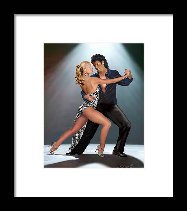 Tango Framed Print featuring the digital art Tango - The Passion by Glenn Holbrook