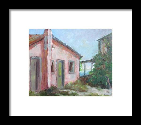 Landscape Framed Print featuring the painting Taranto Oyster House by Susan Richardson
