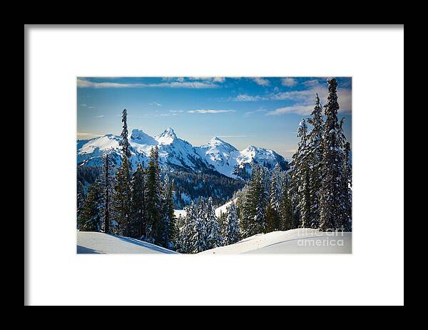 America Framed Print featuring the photograph Tatoosh Winter Landscape by Inge Johnsson