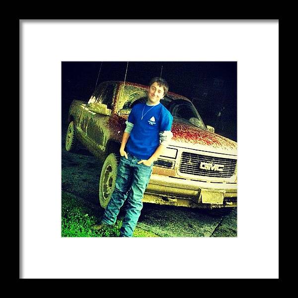 Powerstroke Framed Print featuring the photograph #tbt #throwbackthursday #mudding #old by Jd Long
