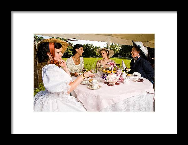 Grass Framed Print featuring the photograph Tea Party by Daxus