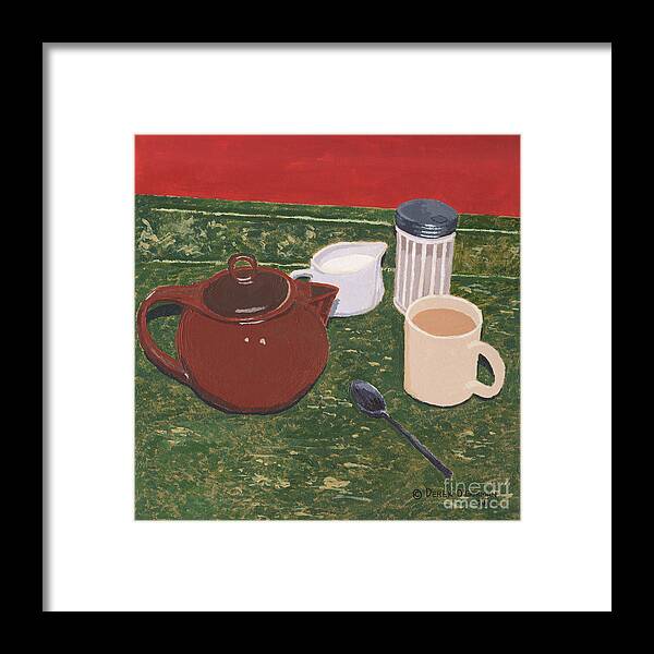 Tea Framed Print featuring the painting Tea Time by Derek O'Gorman