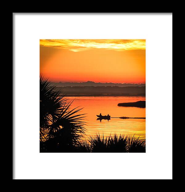 Boat Silhouettes Framed Print featuring the photograph TEACH a BOY to DREAM by Karen Wiles
