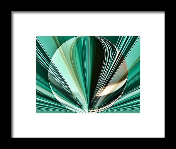 Abstract Framed Print featuring the digital art Teal - Aqua - Abstract Imposed by Kathy K McClellan