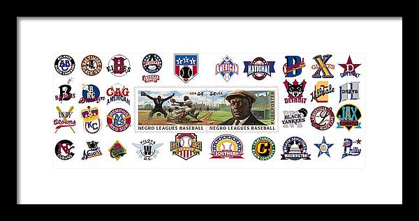 Negro Leagues Framed Print featuring the photograph Teams of the Negro Leagues by Mike Baltzgar