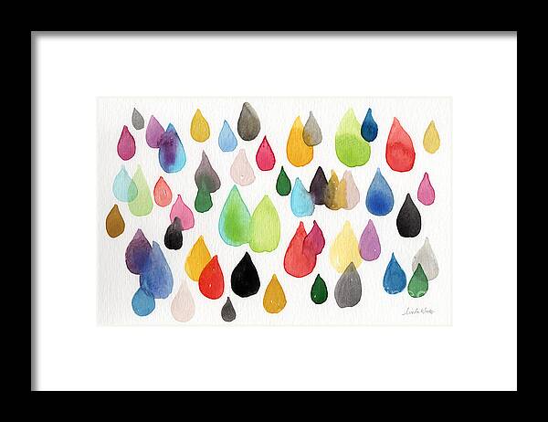 Rainbow Framed Print featuring the painting Tears Of An Artist by Linda Woods