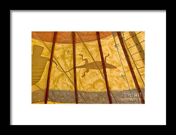 Native American Framed Print featuring the photograph Tee Pee by Gary Warnimont