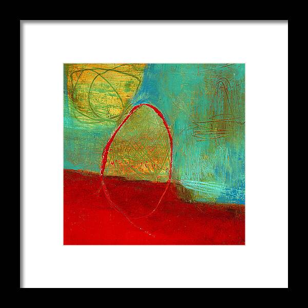 4x4 Framed Print featuring the painting Teeny Tiny Art 115 by Jane Davies