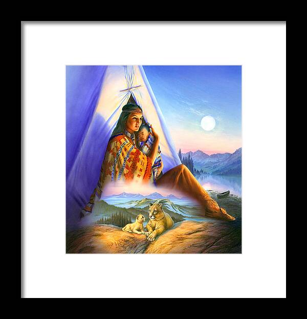 Andrew Farley Framed Print featuring the photograph Teepee of Dreams by MGL Meiklejohn Graphics Licensing