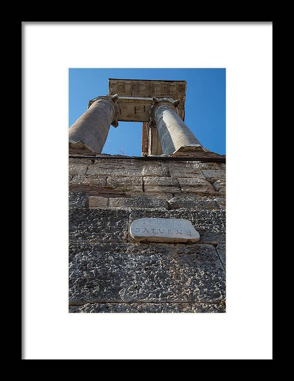 Temple Of Saturn Framed Print featuring the photograph Temple of Saturn Details by Allan Morrison