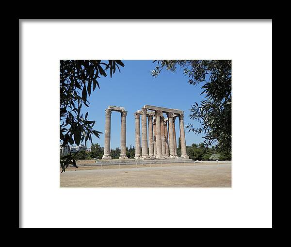 Zeus Temple Framed Print featuring the photograph Temple of Zeus by Pema Hou