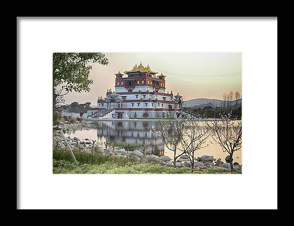 Temple Framed Print featuring the photograph Temple Wuxi China Color by Bill Hamilton