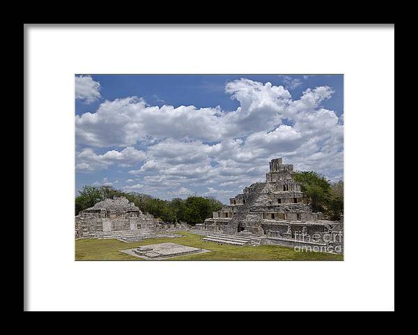 Edzna Temple Framed Print featuring the photograph Templo Edzna by Agus Aldalur