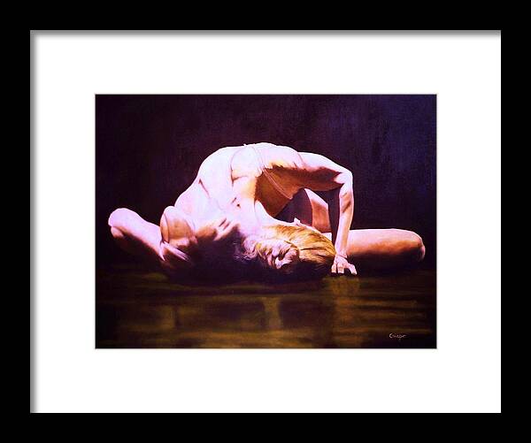 Ballet Framed Print featuring the painting Temps Danse by Jean Yves Crispo