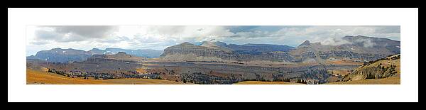 Panorama Framed Print featuring the photograph Teton Canyon Shelf by Raymond Salani III