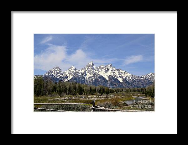 Mountains Framed Print featuring the photograph Teton Majesty by Dorrene BrownButterfield