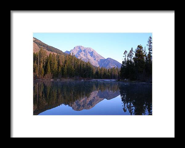 Tetons Framed Print featuring the photograph Teton Reflecions by Jerry Cahill