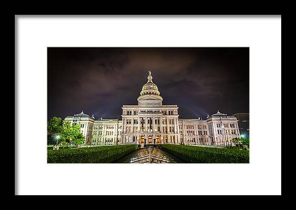 Capitol Framed Print featuring the photograph Texas Capitol Building by David Morefield
