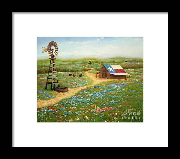 Texas Countryside Framed Print featuring the painting Texas Countryside by Jimmie Bartlett