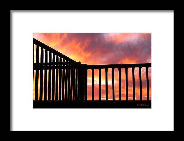 Texas Sunset Photograph Print Framed Print featuring the photograph Texas Heat by Lucy VanSwearingen