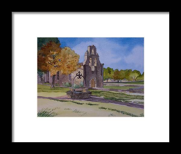 Texas Framed Print featuring the painting Texas Mission by Terry Holliday