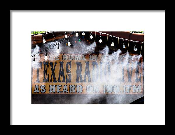 Americana Framed Print featuring the photograph Texas Radio in the Mist by Ed Gleichman
