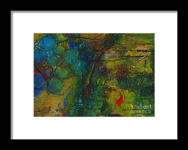 Mixed Media Framed Print featuring the painting Textural Fortitude by Angela L Walker