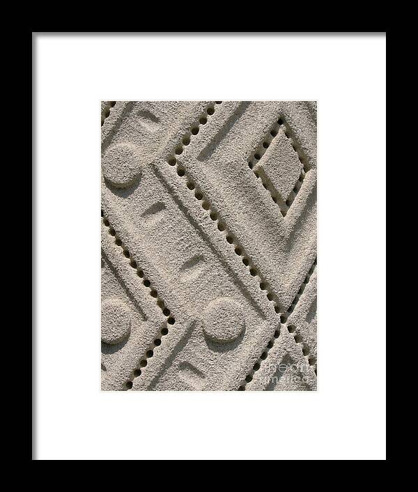 Column Framed Print featuring the photograph Textured Geometry by Ann Horn