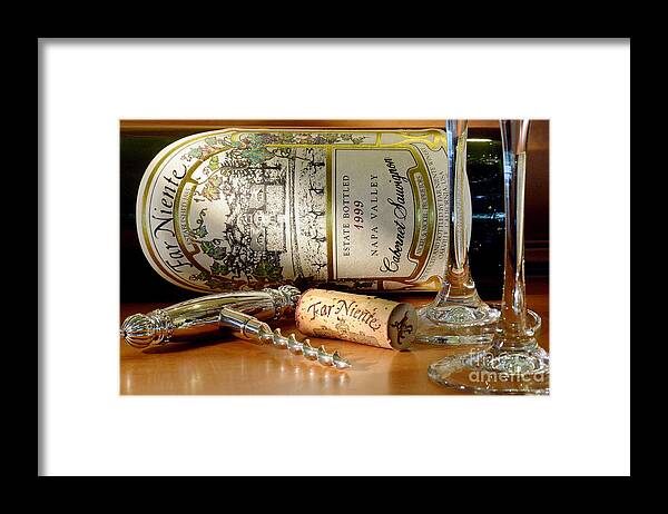 Wine Framed Print featuring the photograph Timing is Everything by Jon Neidert