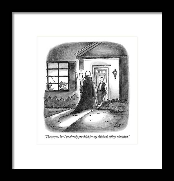 Children - General Framed Print featuring the drawing Thank You, But I've Already Provided by Frank Cotham