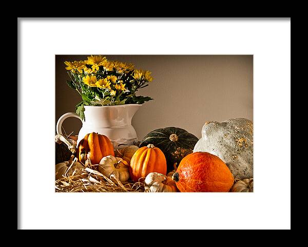 Thanksgiving Framed Print featuring the photograph Thanksgiving Still Life by Onyonet Photo studios